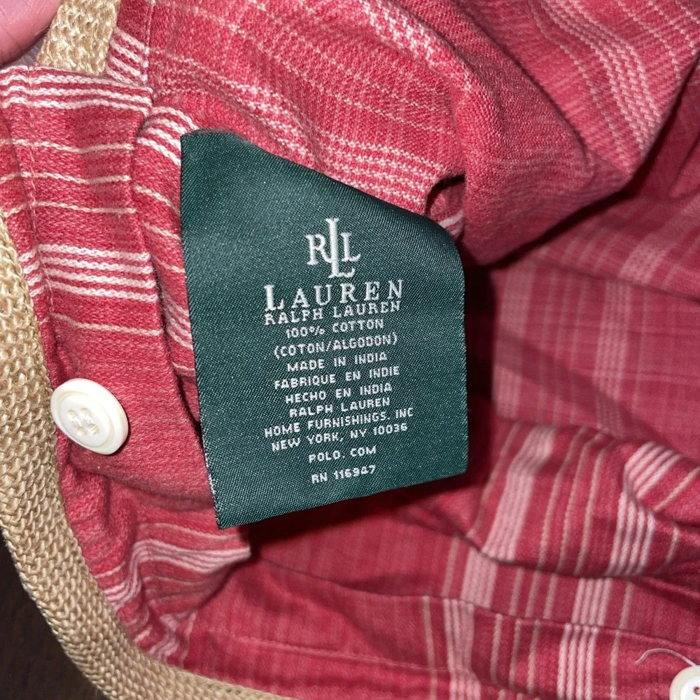 RARE! Vintage RALPH LAUREN FULL QUEEN Bed Comforter Red STRIPE SEYCHELLES